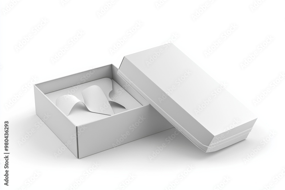 Shoe Box Mockup on Isolated white Background created with Generative AI Shoe Box Mockup on Isolated white Background created with Generative AI