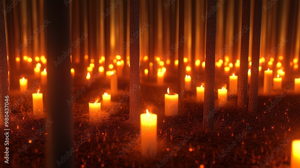 Candles in the Mystical Forest Candles in the Mystical Forest