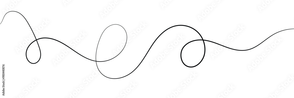 Vector isolated one line simple wave drawing. Single line wave . Vector isolated one line simple wave drawing. Single line wave .