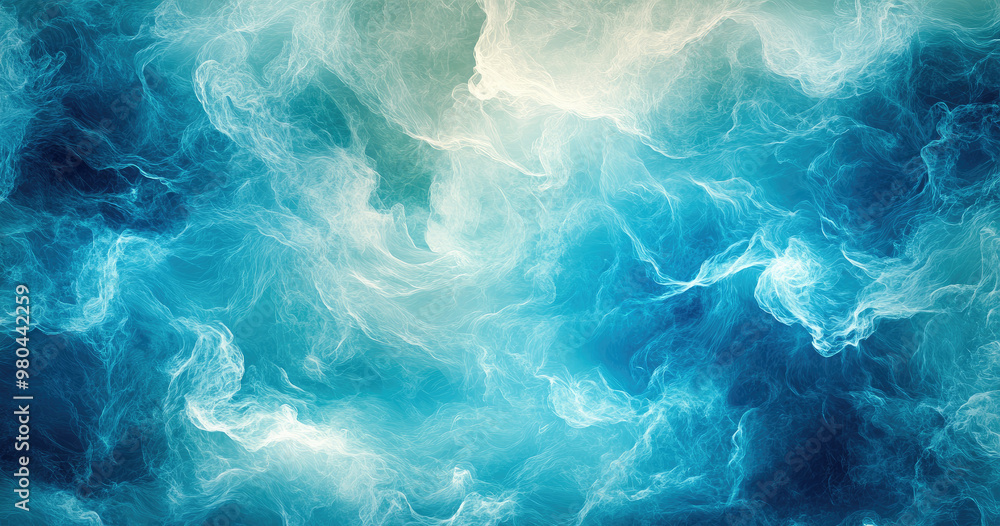 A mesmerizing combination of blue and white hues in fluid, abstract forms, creating a serene, cloud-like effect in motion. Generated using AI technology. Created with Ai A mesmerizing combination of blue and white hues in fluid, abstract forms, creating a serene, cloud-like effect in motion. Generated using AI technology. Created with Ai