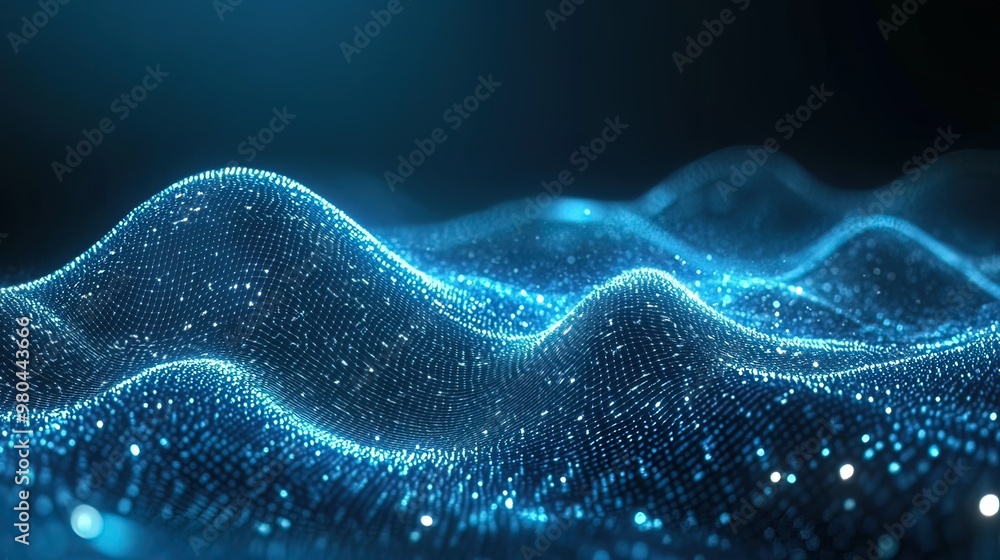 Abstract Blue Digital Wave Abstract Blue Digital Wave