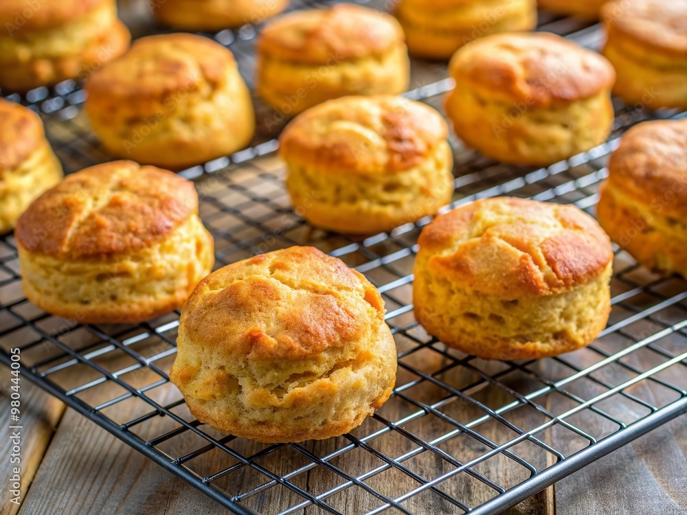 sweet potato biscuits cooling on a wire rack sweet potato biscuits cooling on a wire rack
