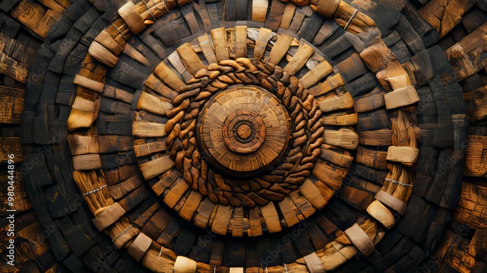 An abstract mandala of woven textures and patterns, each layer representing cultural diversity and unity through intricate designs An abstract mandala of woven textures and patterns, each layer representing cultural diversity and unity through intricate designs