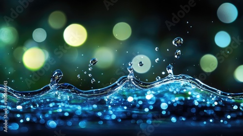 Vibrant Splash on Surface with Bold and Dynamic Colors photo