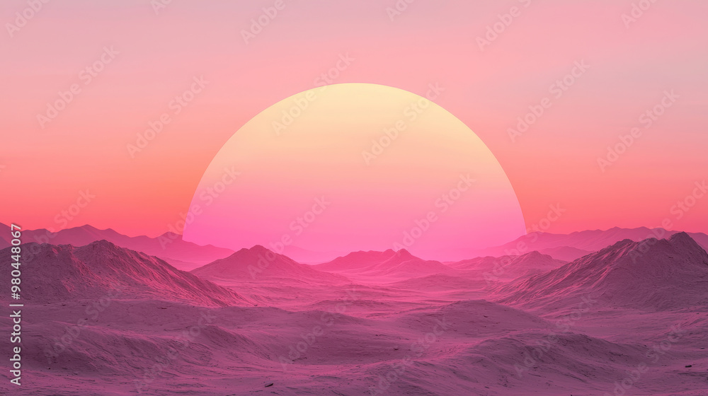 A stunning view of a pink sunset over majestic mountains, creating a serene and tranquil atmosphere in nature. A stunning view of a pink sunset over majestic mountains, creating a serene and tranquil atmosphere in nature.