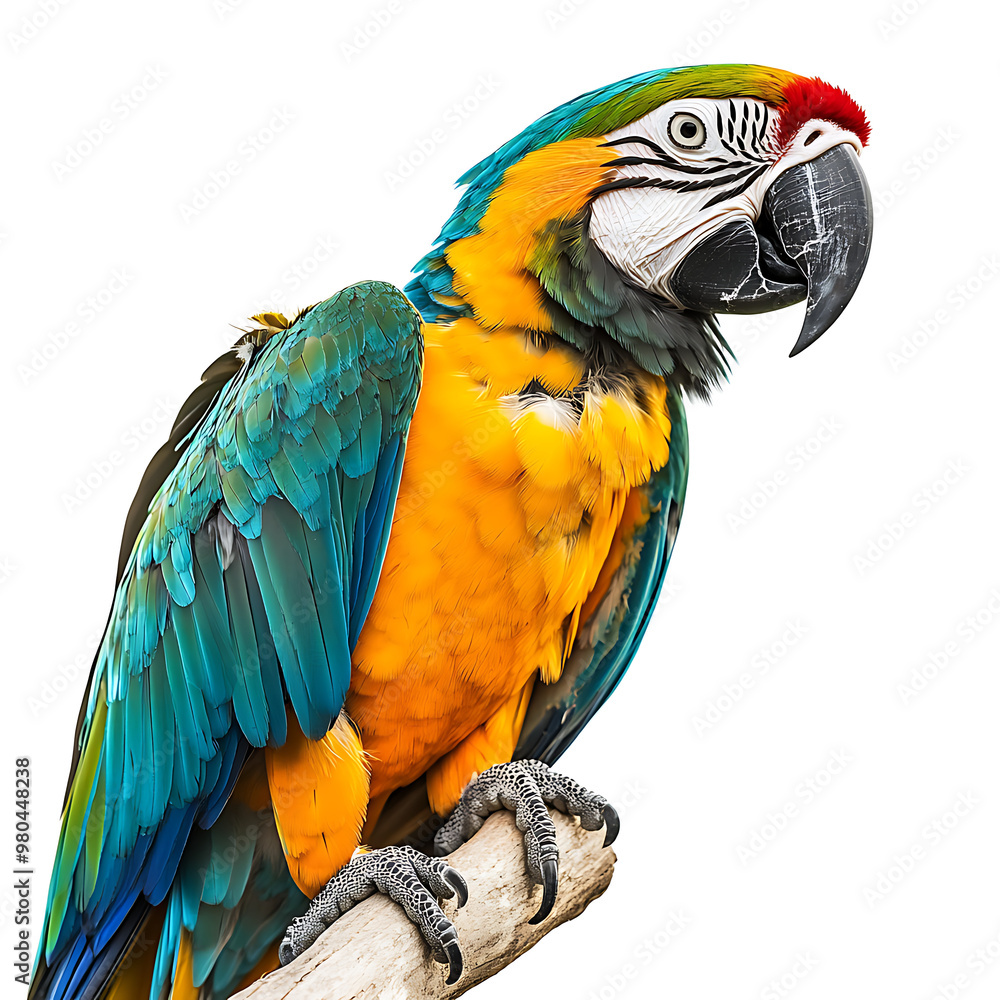 Fototapeta premium blue and yellow macaw isolated