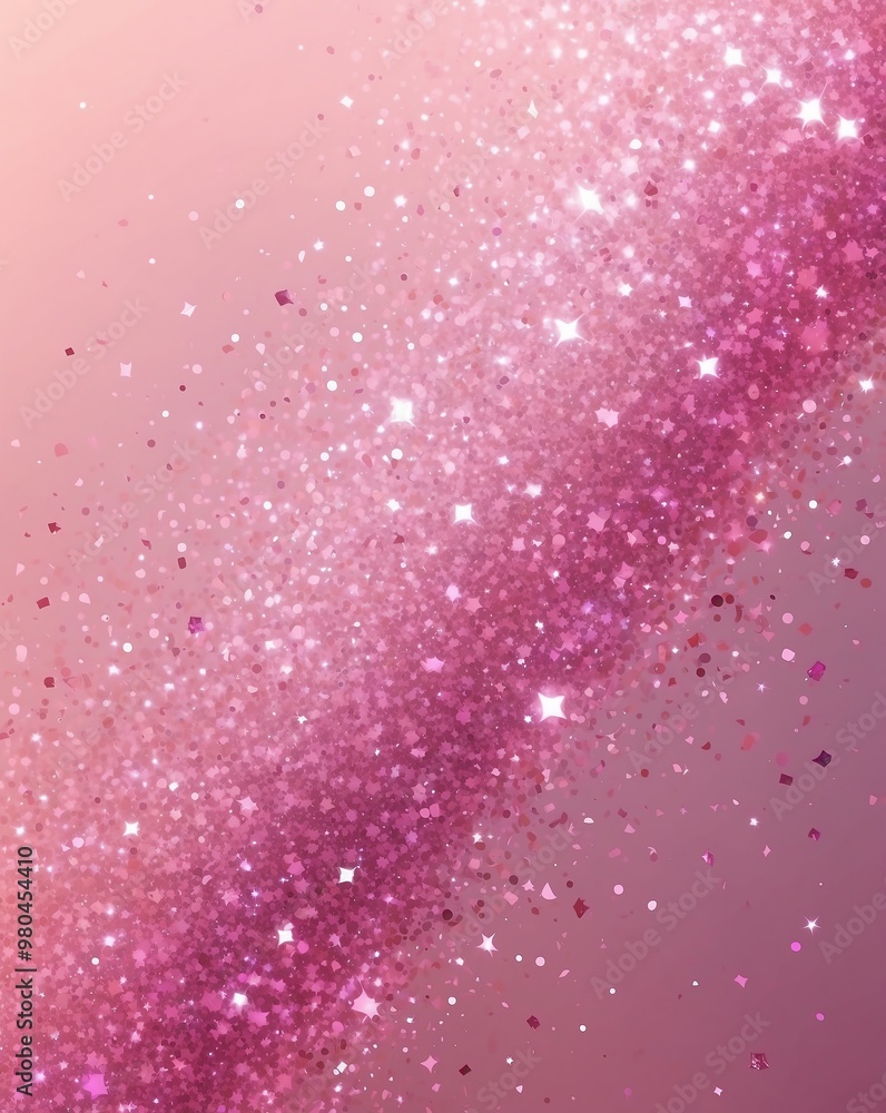Obraz premium Glowing glitter abstract with pink to blush gradient