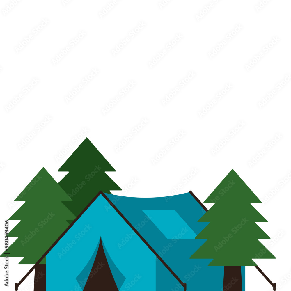 Obraz premium Camping Tent Illustration
