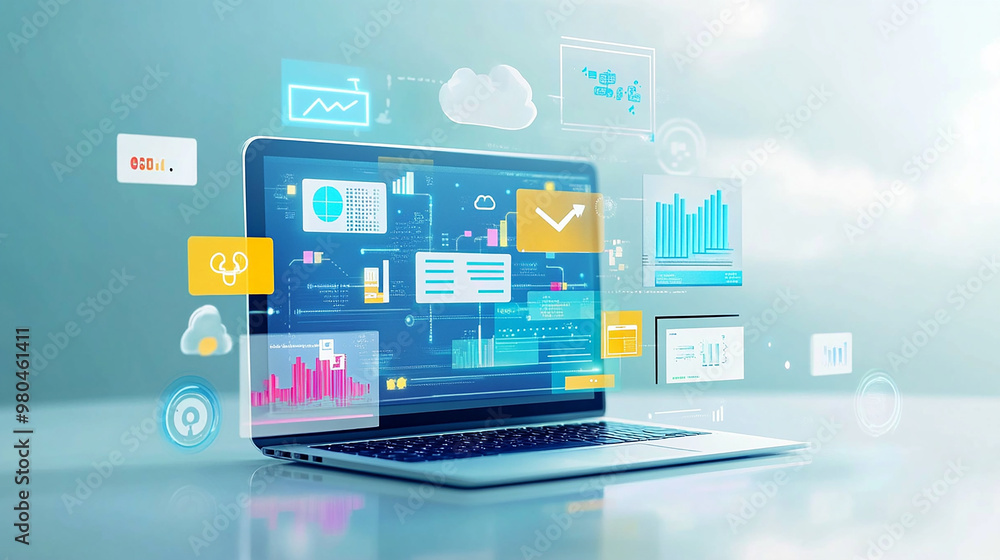 Fototapeta premium Offering a seamless customer experience requires detailed data management, and CRM systems enable businesses to track and record every interaction for future reference.