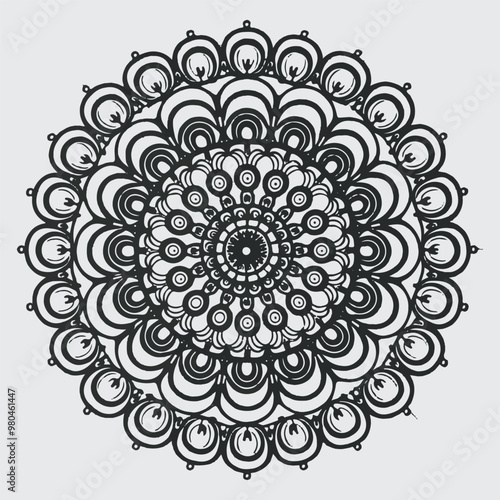Simple mandala design for coloring. beautiful mandala art for coloring book, mandala design, Vector mandala pattern design with hand drawn.