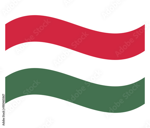 Free Download Hungary national waving flag isolated on white. Vector illustration - GFXLoad