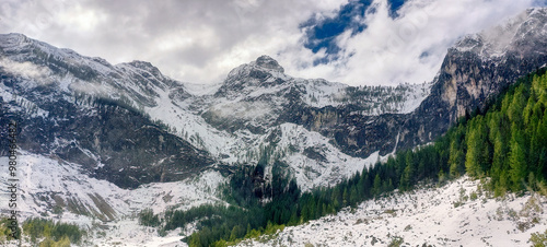 Wallpaper Mural Mountain in Austria with heavy snow in September due to early snowfall Torontodigital.ca