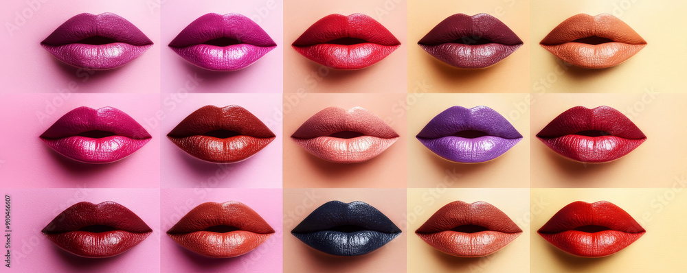 Diverse Lip Colors on Glossy Lips Diverse Lip Colors on Glossy Lips