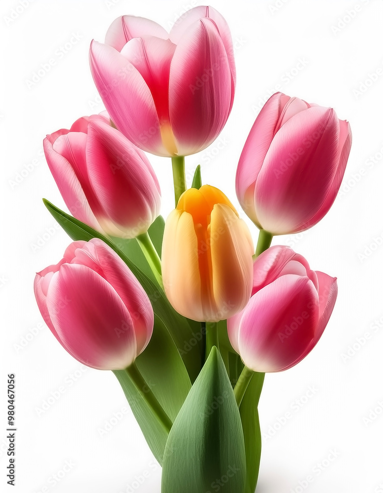 tulip flowers isolated on white background tulip flowers isolated on white background