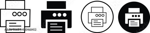 fax icon set business card icons concept, Fax Machine, Contact related items vector design template or graphic element Office equipment symbol, isolated on transparent background, used for mobile app.