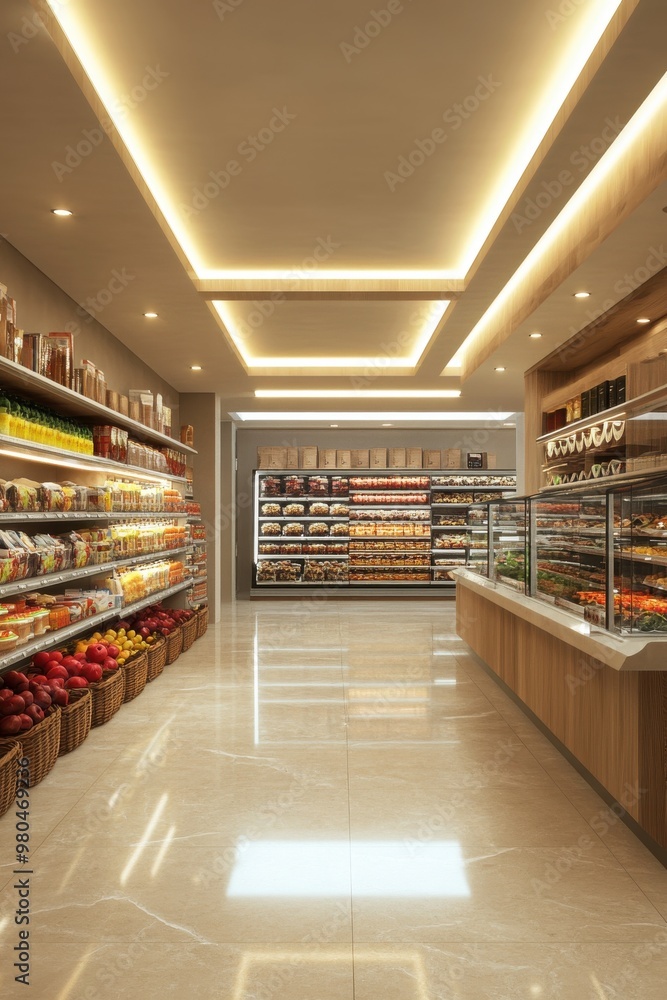 A large open store with a lot of fruit and vegetables A large open store with a lot of fruit and vegetables