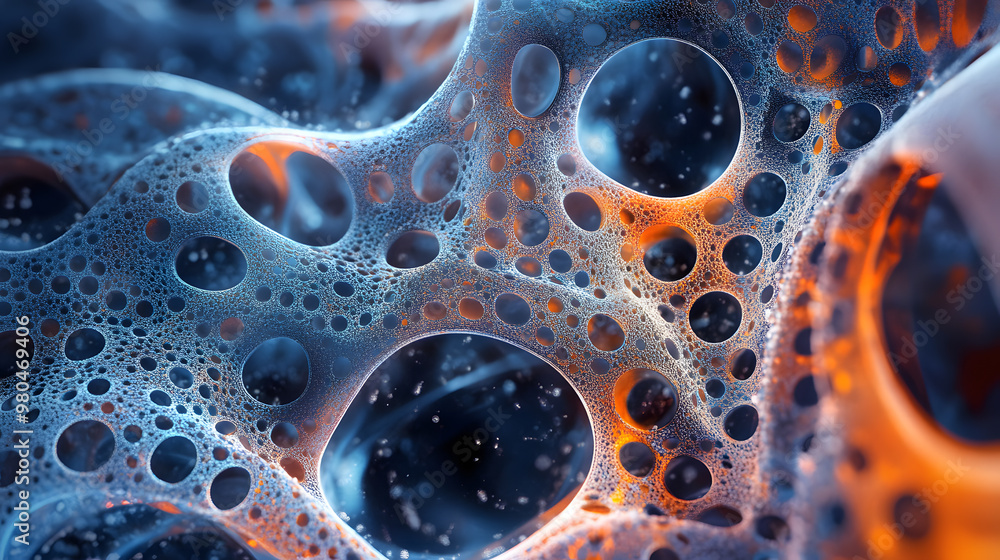 Highly detailed macro image texture of a color biological structure Highly detailed macro image texture of a color biological structure
