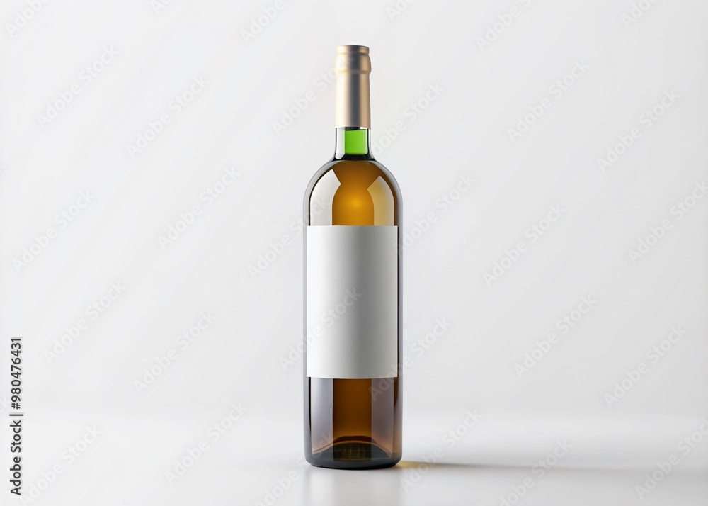 Empty wine bottle with removable label mockup isolated on white background, perfect for showcasing personalized wine branding, custom designs, or promotional products. Empty wine bottle with removable label mockup isolated on white background, perfect for showcasing personalized wine branding, custom designs, or promotional products.