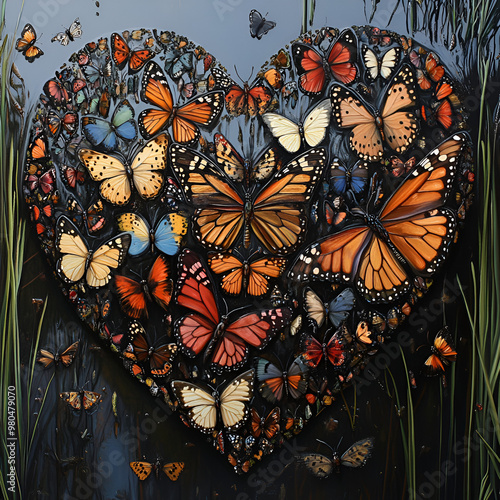 Heart-Shaped Butterfly Pattern in Nature