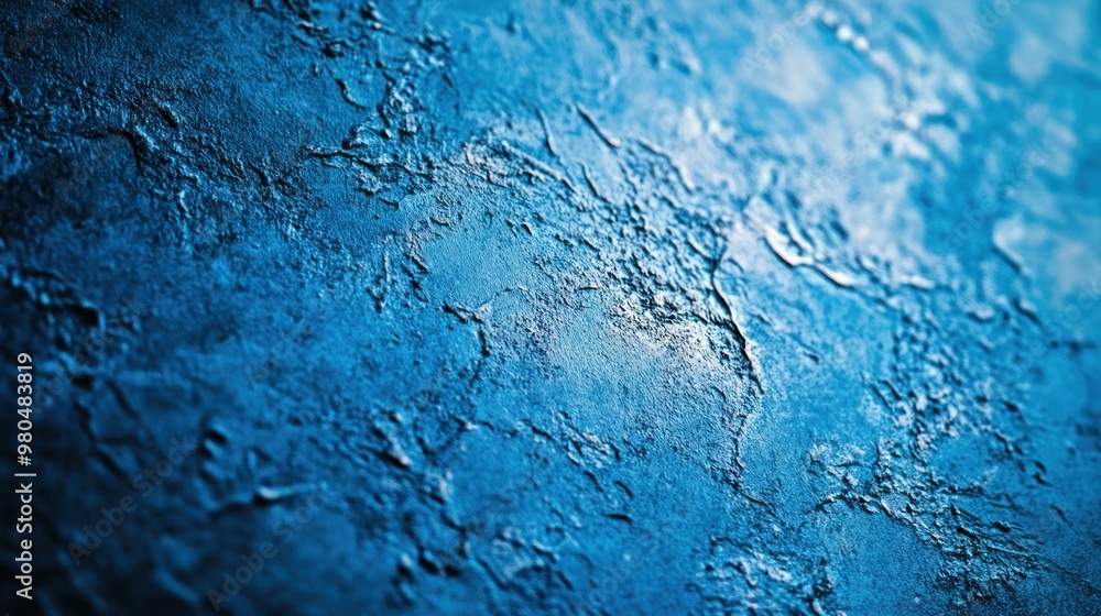 Fototapeta premium Blue textured background with a rough and gritty surface giving a tactile feel Close-up photo with clean background