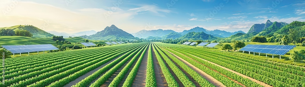 Overhead perspective of a sustainable agriculture landscape Overhead perspective of a sustainable agriculture landscape
