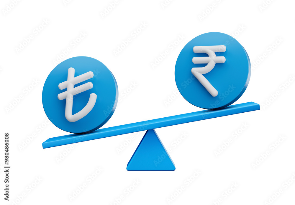 3d White Lira And Rupee Symbol On Rounded Blue Icons With 3d Balance Weight Seesaw, 3d illustration
3d White Lira And Rupee Symbol On Rounded Blue Icons With 3d Balance Weight Seesaw, 3d illustration