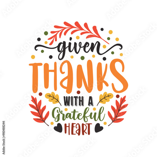 Foto Given Thanks With A Grateful Heart SVG