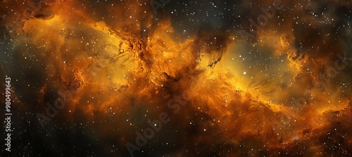 Celestial Tapestry A Breathtaking View of Cosmic Clouds of Gas and Dust in Deep Space