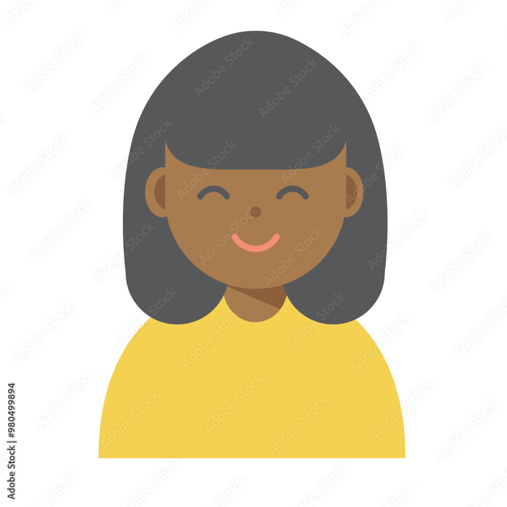 笑顔の女性のイラスト 笑顔の女性のイラスト