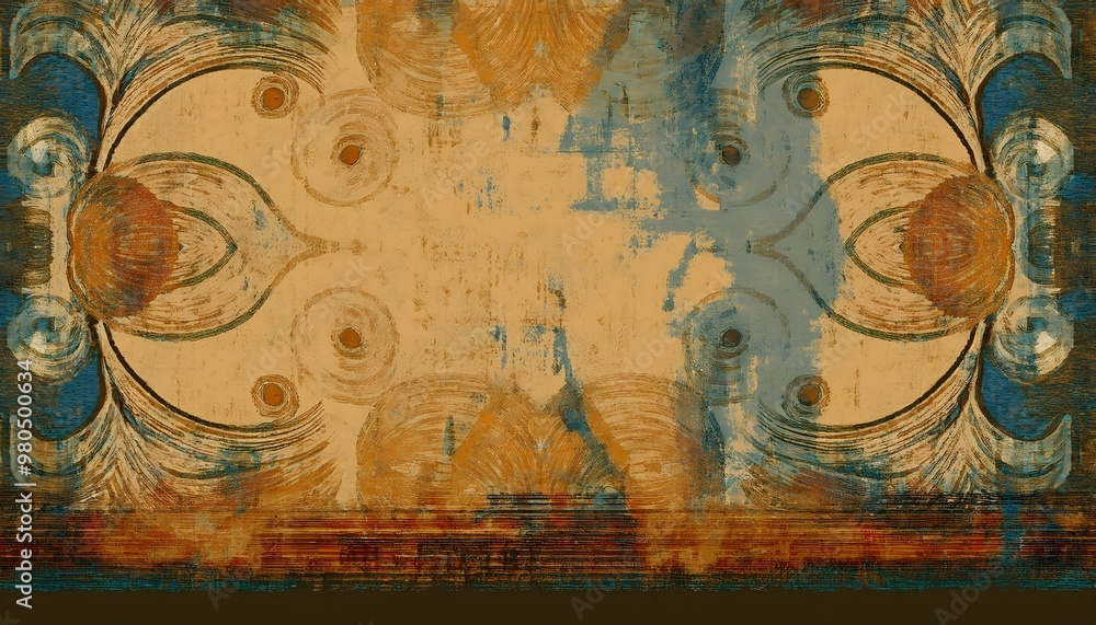 Fototapeta premium Old design with distressed texture effects