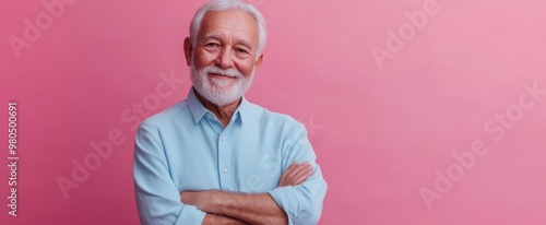 The Elderly Man with Smile photo