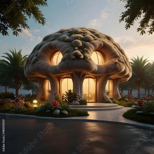 luxurious mushroom building photo