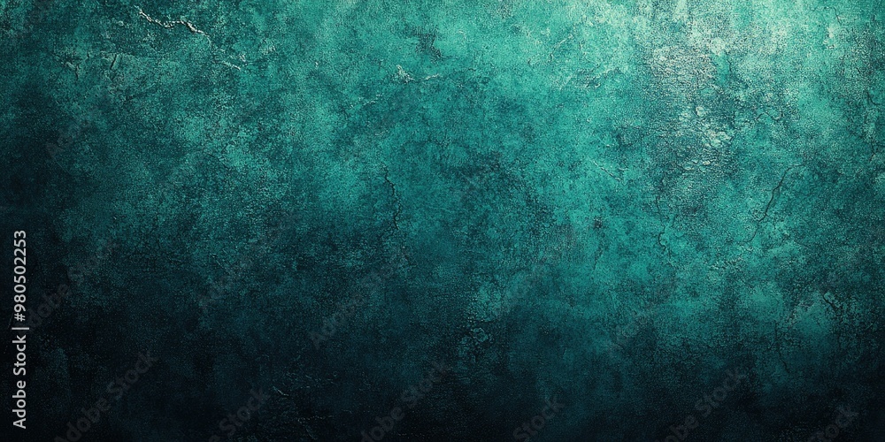 Naklejka premium Abstract textured background in shades of teal and dark blue.