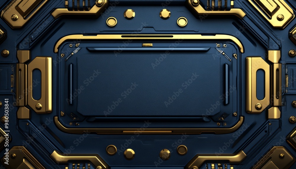 Abstract Metallic Background with Gold Accents Abstract Metallic Background with Gold Accents