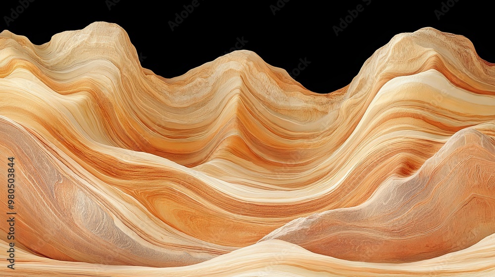 Abstract Wave-like Formations in Sandstone Rock Abstract Wave-like Formations in Sandstone Rock