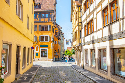 Rothenburg ob der Tauber, Germany - A sunny day at the picturesque village of Rothenburg ob der Tauber, Germany