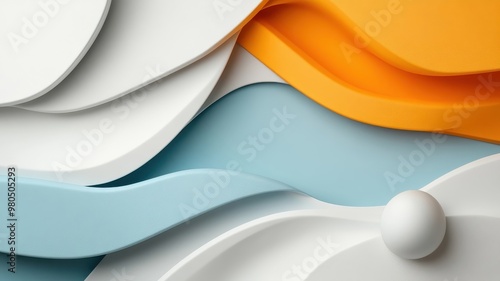 Wallpaper Mural Stylized illustration of modern art mural with bold lines and contrasting shapes. Torontodigital.ca