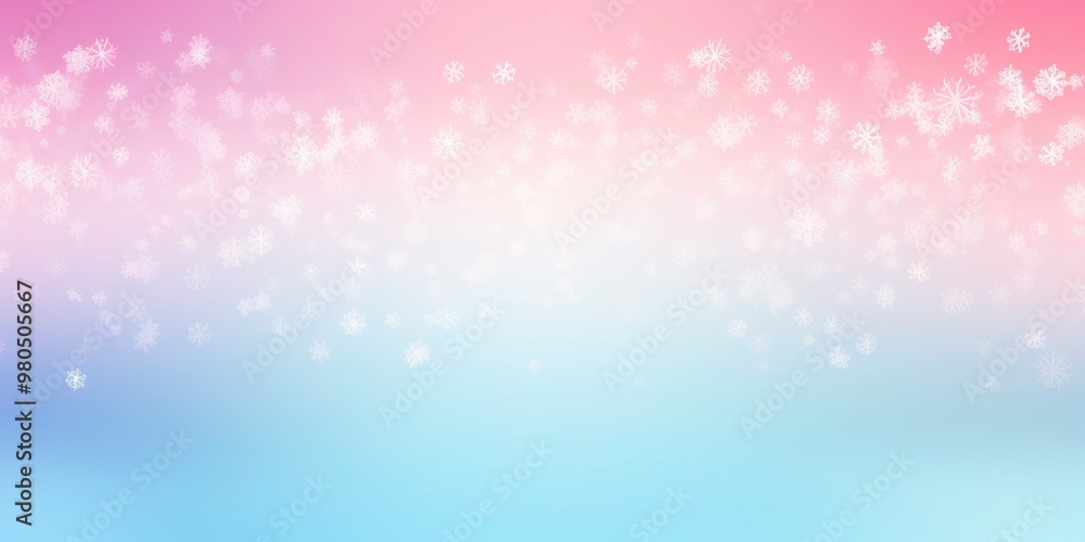 Light blue and pink gradient background with snowflakes at the top, decoration concept, christmas day, 25 december, 2024 Light blue and pink gradient background with snowflakes at the top, decoration concept, christmas day, 25 december, 2024