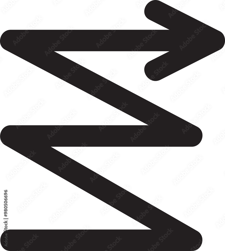 Zigzag Arrow Symbol Zigzag Arrow Symbol