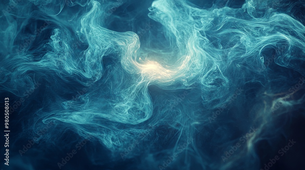 Abstract smoke swirls with a light spot for text Abstract smoke swirls with a light spot for text