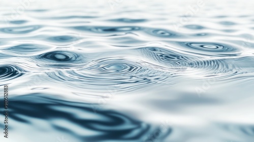 Water ripple texture with soft waves and reflections, creating a serene and calming background  photo