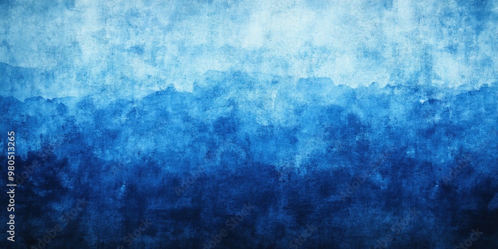 Obraz premium Abstract blue gradient texture with a watercolor effect.