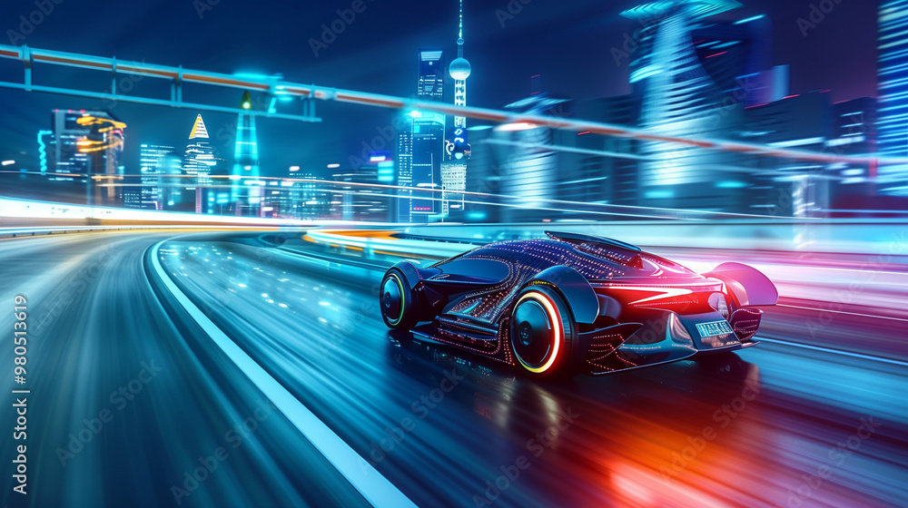 Futuristic car without Futuristic car without