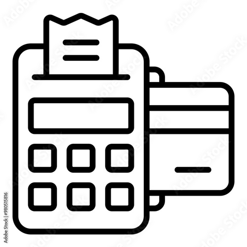 POS System line icon