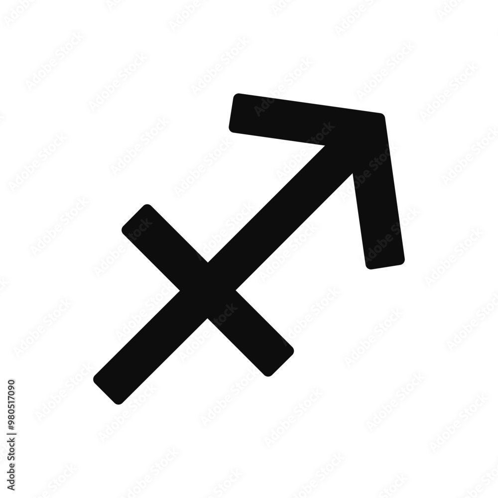 Sagittarius astrology symbol vector icon Sagittarius astrology symbol vector icon