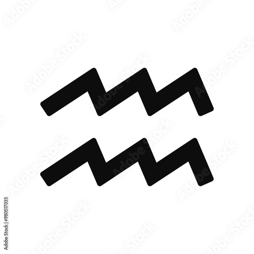 Aquarius astrology symbol vector icon
