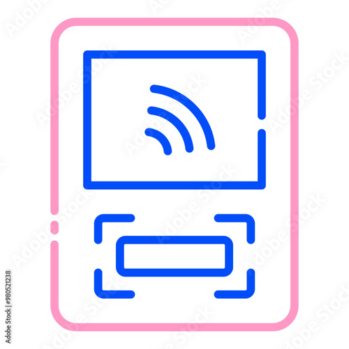 RFID Payment line duo tone icon
