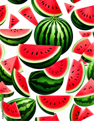 seamless pattern with watermelon