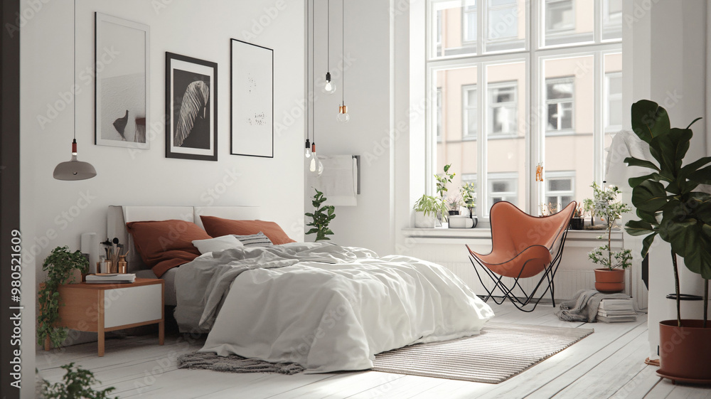 Fototapeta premium room with bed