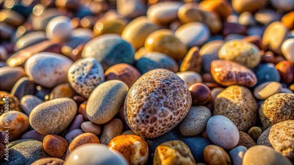 A macro shot of a pebble surface, capturing the delicate textures, natural patterns, and intricate details of the stone A macro shot of a pebble surface, capturing the delicate textures, natural patterns, and intricate details of the stone
